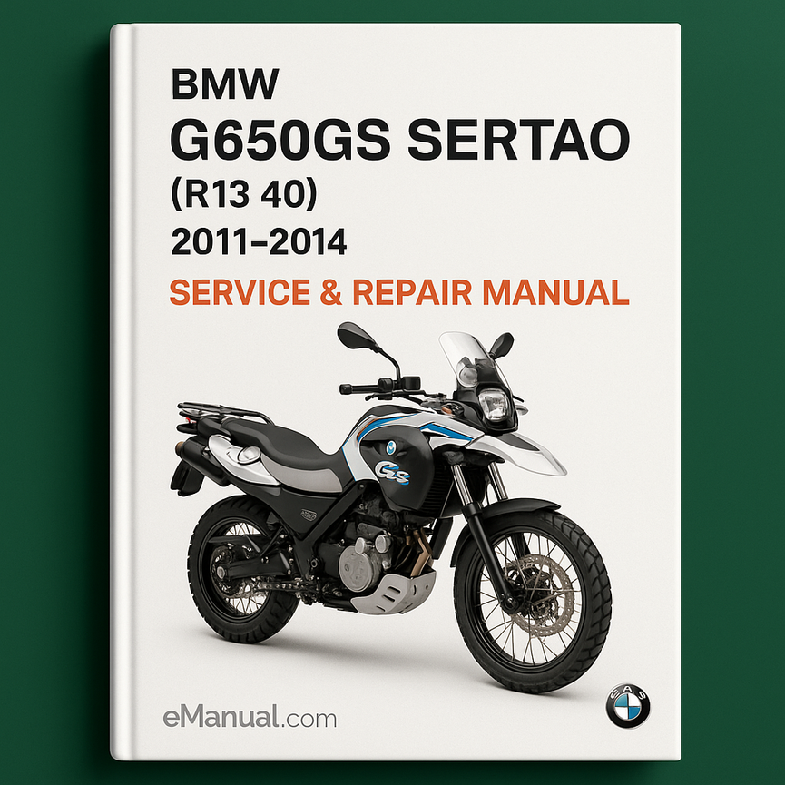 BMW G650GS SERTAO (R13 40) 2011-2014 Service Repair Manual