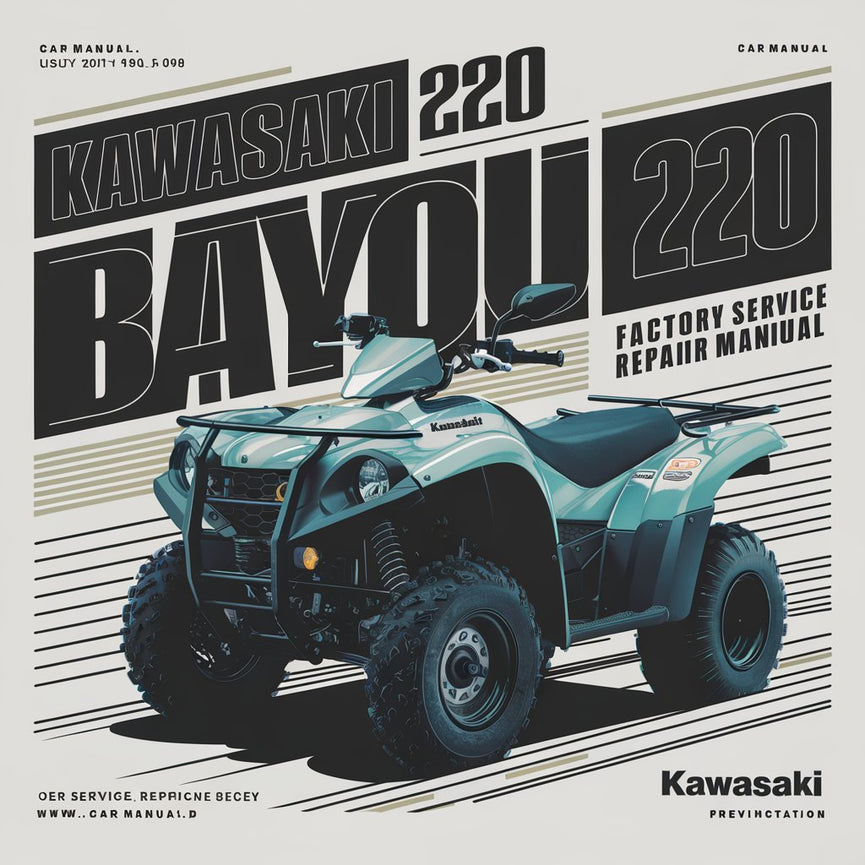 Kawasaki Bayou 220 1988-2002 Factory Service Repair Manual