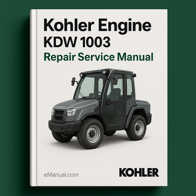 Kohler Engine KDW 1003 Repair Service Manual