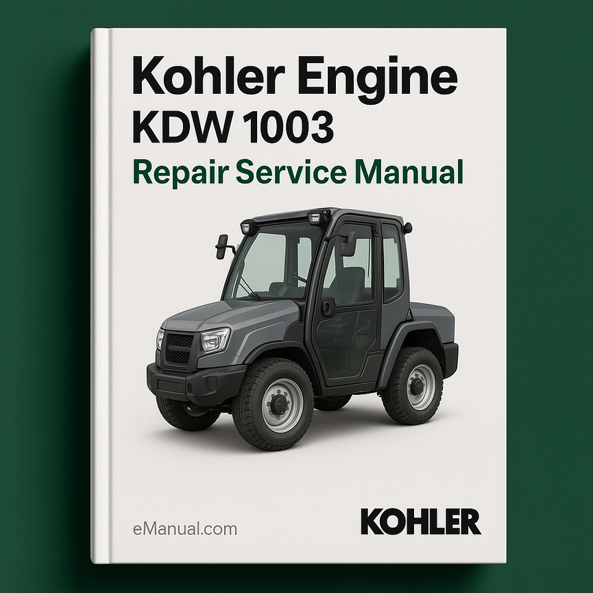 Kohler Engine KDW 1003 Repair Service Manual