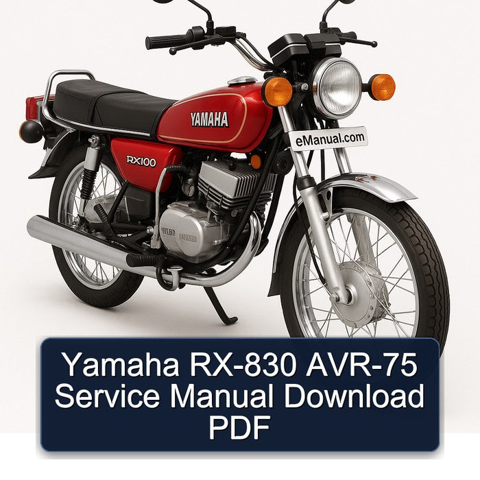 Yamaha RX Models RX-830 AVR-75 Service Repair Workshop Manual PDF