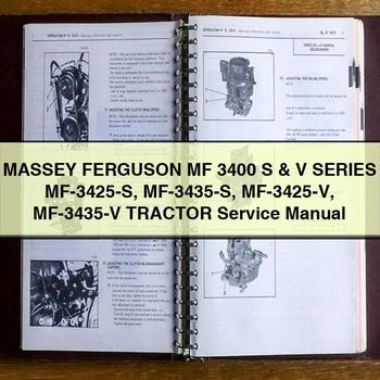 MASSEY FERGUSON MF 3400 S V Series MF-3425-S MF-3435-S MF-3425-V MF-3435-V Tractor Service Repair Manual