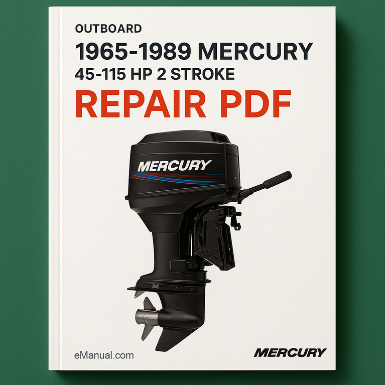 1965-1989 Mercury 45-115 HP 2 Stroke Outboard Repair PDF