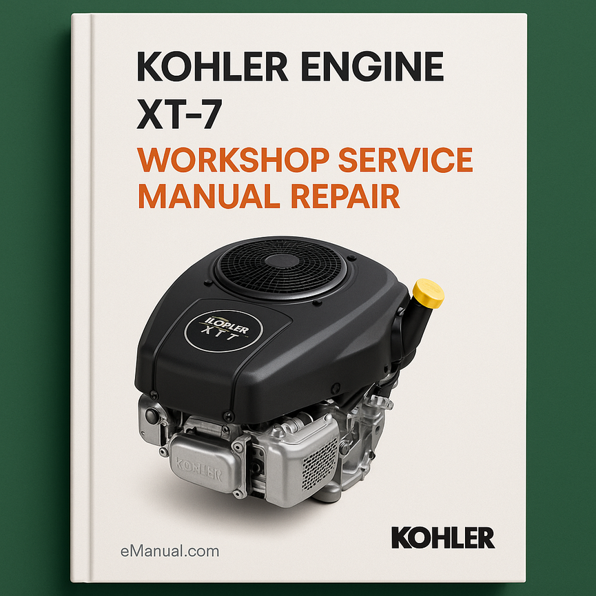 Kohler Engine XT-7 Workshop Service Manual Repair