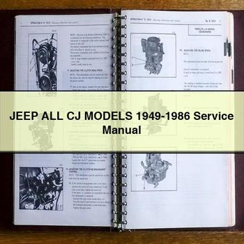 Jeep All CJ ModelS 1949-1986 Service Repair Manual PDF Download