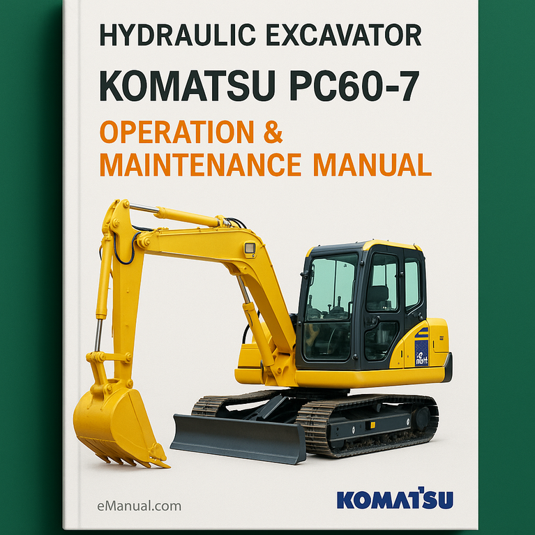 Komatsu PC60-7 Hydraulic Excavator Operation & Maintenance Manual (Serial Number: 45001 and up)
