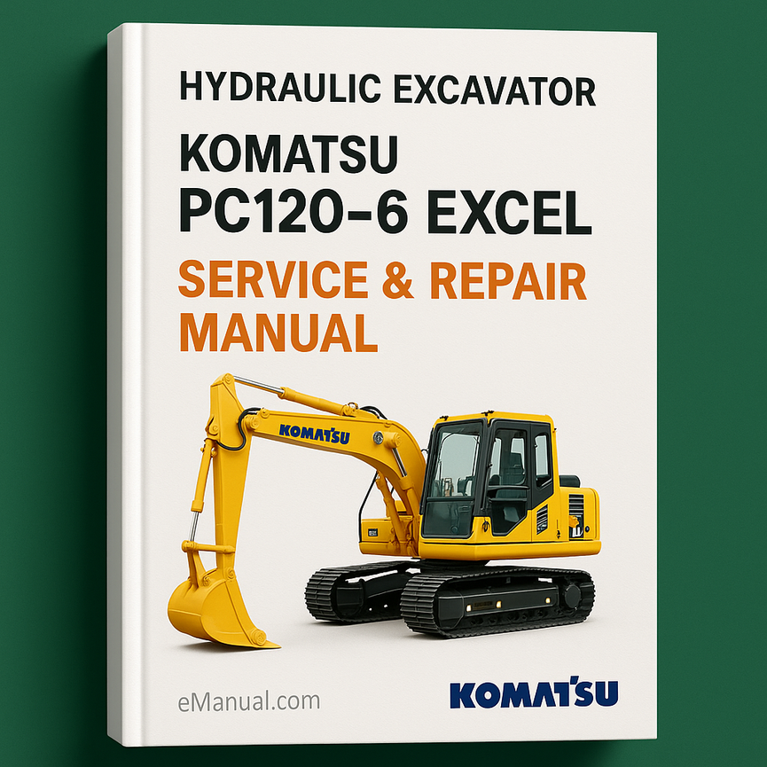 Komatsu PC120-6 Excel Hydraulic Excavator Service Repair Manual (Serial Number: 57499 and up)