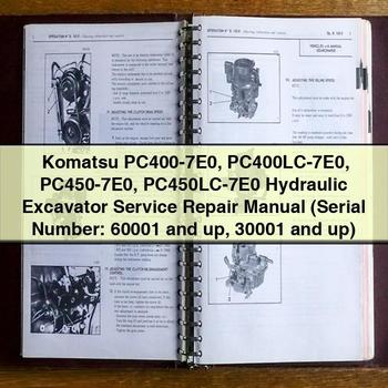 Komatsu PC400-7E0 PC400LC-7E0 PC450-7E0 PC450LC-7E0 Hydraulic Excavator Service Repair Manual (Serial Number: 60001 and up 30001 and up)