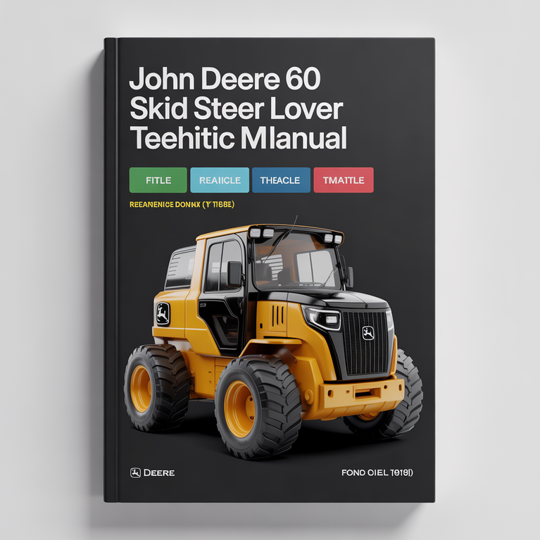 John Deere 60 Skid Steer Loader Service Technical Manual(TM1185)