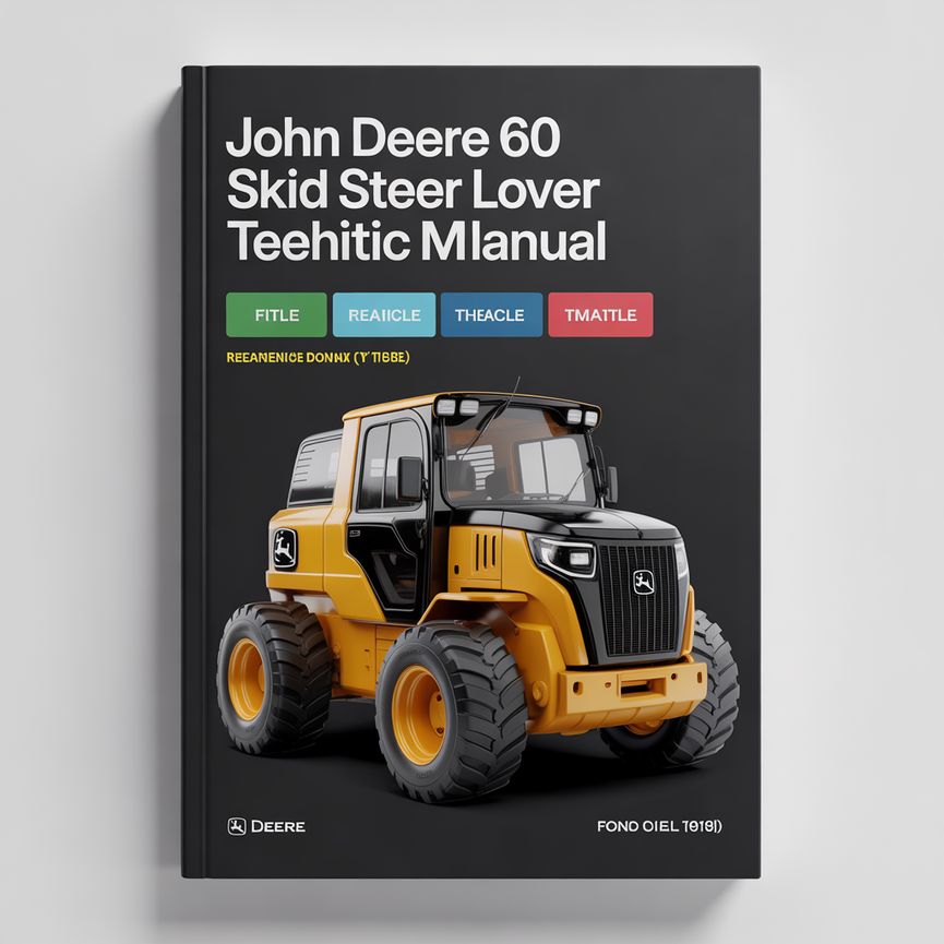 John Deere 60 Skid Steer Loader Service Technical Manual(TM1185)