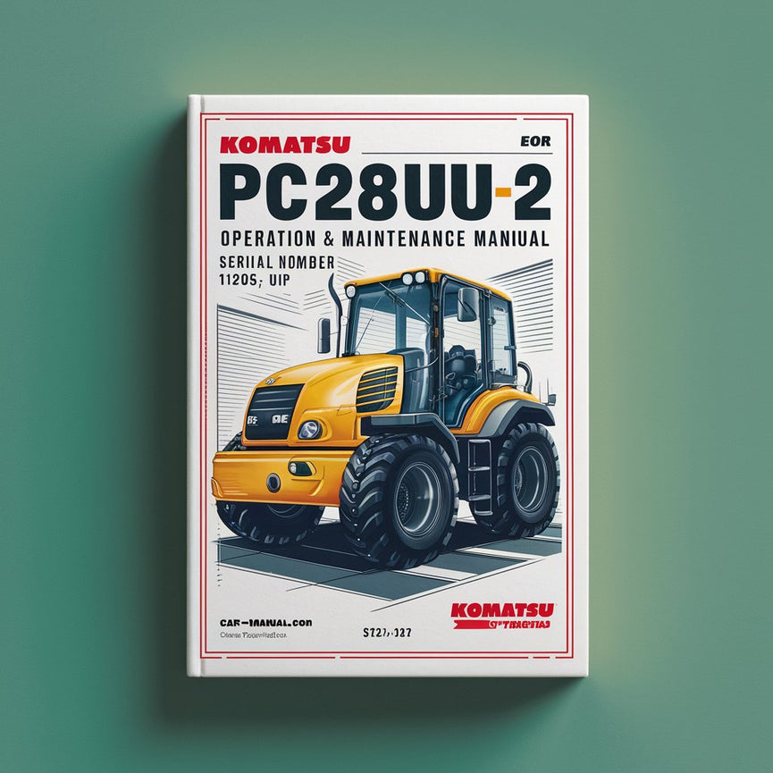 Manual de operación y mantenimiento de la excavadora hidráulica Komatsu PC28UU-2 (Número de serie: 11295 y superiores) Descargar PDF