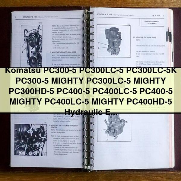 Komatsu PC300-5 PC300LC-5 PC300LC-5K PC300-5 MIGHTY PC300LC-5 MIGHTY PC300HD-5 PC400-5 PC400LC-5 PC400-5 MIGHTY PC400LC-5 MIGHTY PC400HD-5 Hydraulic Ex