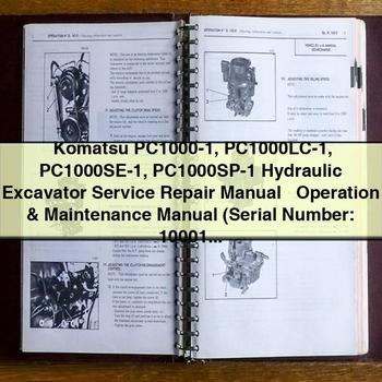 Komatsu PC1000-1 PC1000LC-1 PC1000SE-1 PC1000SP-1 Hydraulic Excavator Service Repair Manual + Operation & Maintenance Manual (Serial Number: 10001 and up)