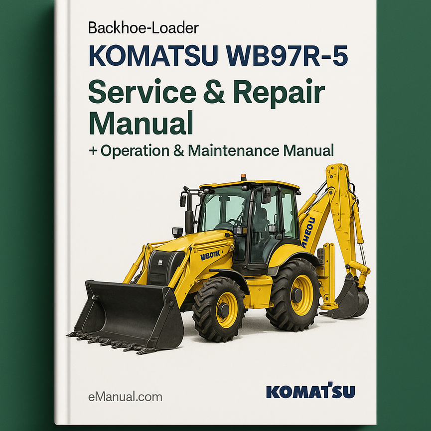 Komatsu WB97R-5 Backhoe-Loader Service Repair Manual + Operation & Maintenance Manual (Serial Number: F50003 and up)