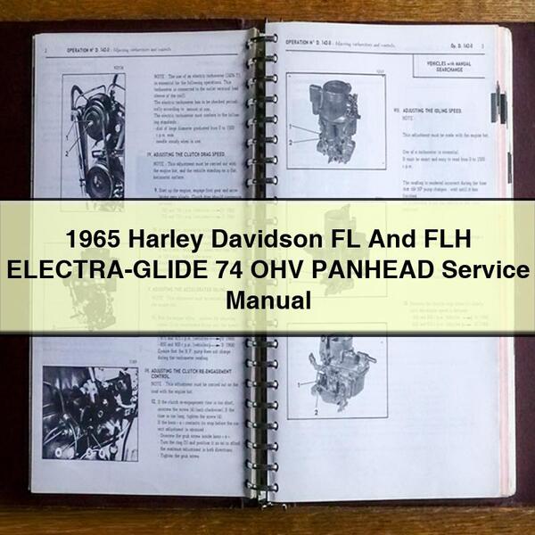 1965 Harley Davidson FL And FLH ELECTRA-GLIDE 74 OHV PANHEAD Service Repair Manual PDF Download
