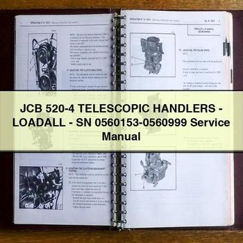 JCB 520-4 TELESCOPIC Handlers-LOADALL-SN 0560153-0560999 Service Repair Manual