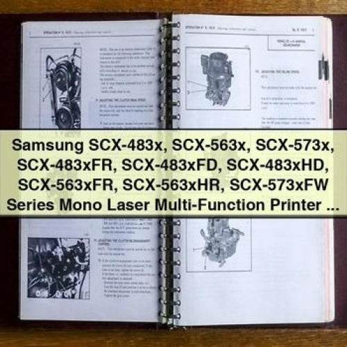 Samsung SCX-483x SCX-563x SCX-573x SCX-483xFR SCX-483xFD SCX-483xHD SCX-563xFR SCX-563xHR SCX-573xFW Series Mono Laser Multi-Function Printer Service Repair Manual + Parts Catalog PDF Download