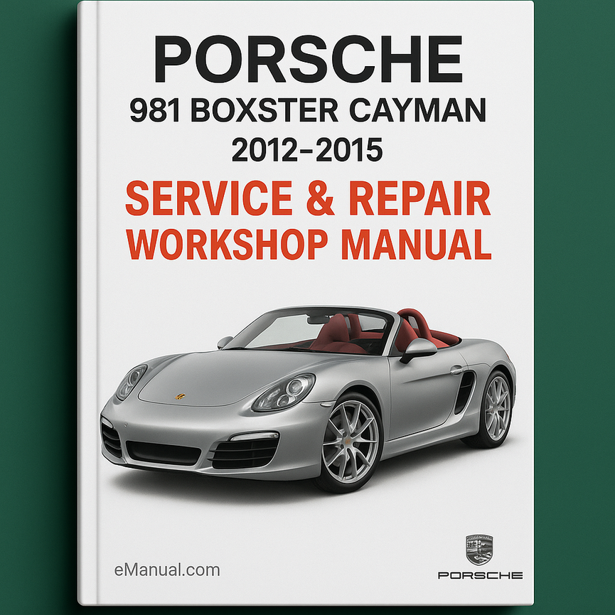 Porsche 981 Boxster Cayman 2012-2015 Service Repair Workshop Manual