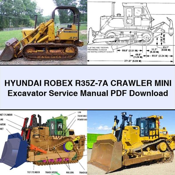 Hyundai ROBEX R35Z-7A Crawler Mini Excavator Service Repair Manual PDF Download