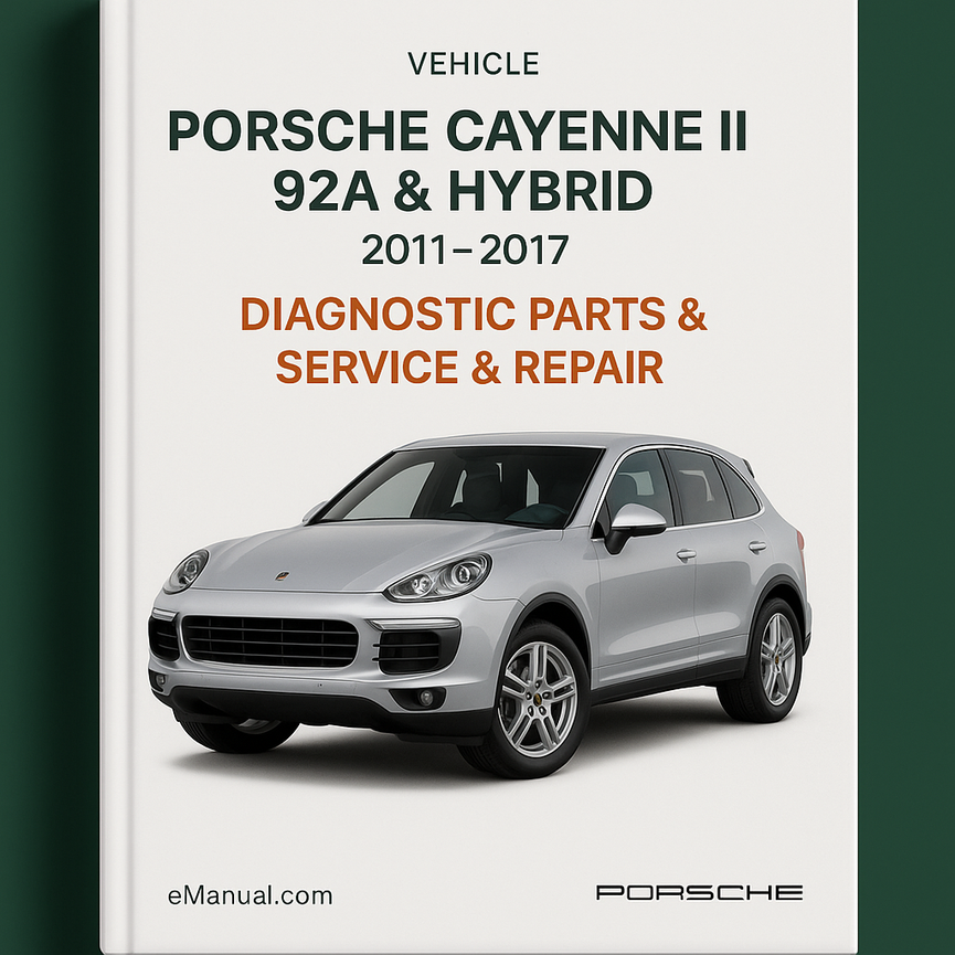 Porsche Cayenne II 92A & Hybrid 2011-2017 (3 Manual Set) Diagnostic Parts & Service Repair Workshop Manual
