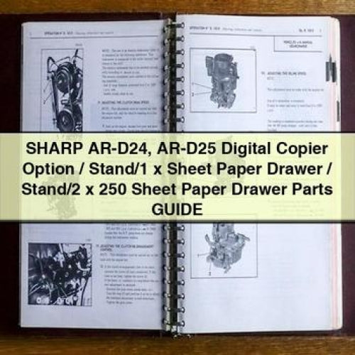 SHARP AR-D24 AR-D25 Digital Copier Option / Stand/1 x Sheet Paper Drawer / Stand/2 x 250 Sheet Paper Drawer Parts Guide