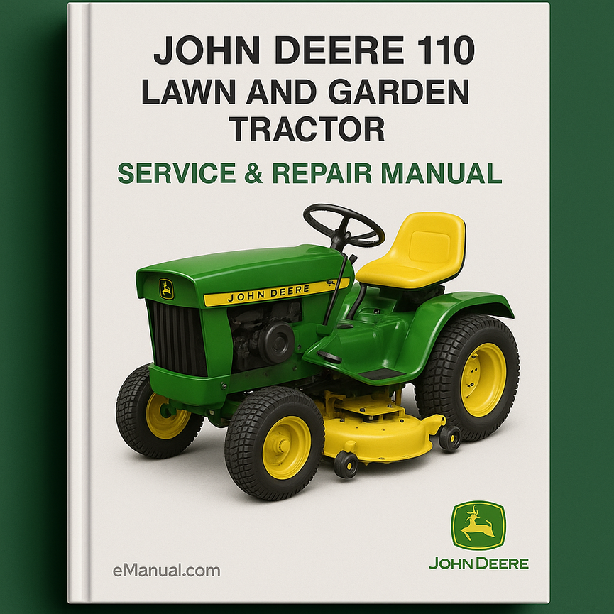 JOHN DEERE 110 LAWN And GARDEN Tractor SN 250 001 & UP Service Repair Manual