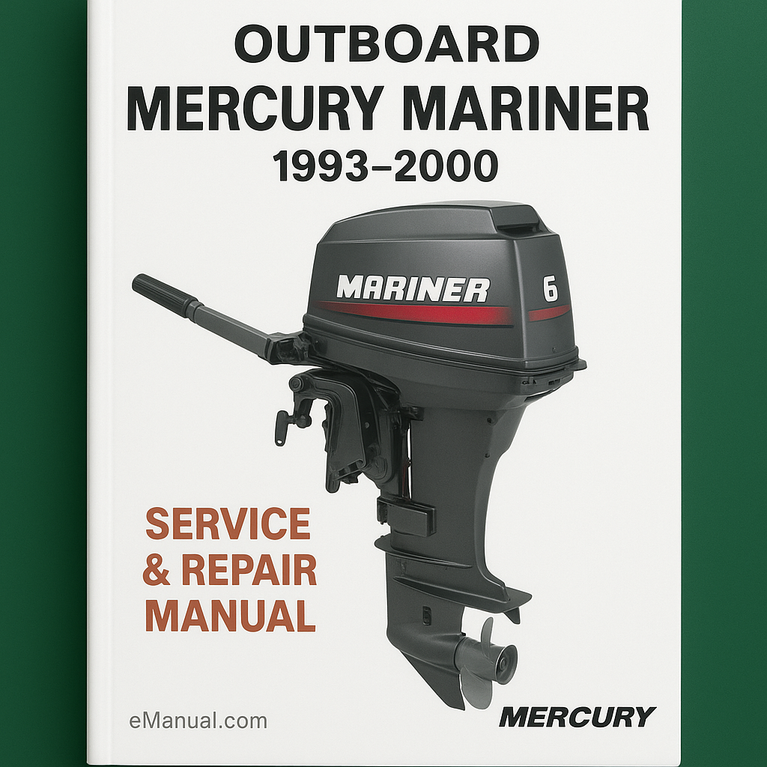 1993-2000 Mercury Mariner Outboard 6hp 2 cyl 2 stroke Engine Service Repair Manual (Original Fsm perfect For Diy)