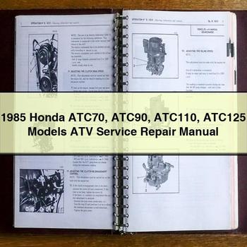 1985 Honda ATC70 ATC90 ATC110 ATC125 Models ATV Service Repair Manual