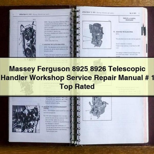 Massey Ferguson 8925 8926 Telescopic Handler Workshop Service Repair Manual # 1 Top Rated Download PDF