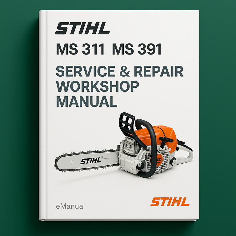Stihl MS 311 MS 391 Service Repair Workshop Manual Download PDF