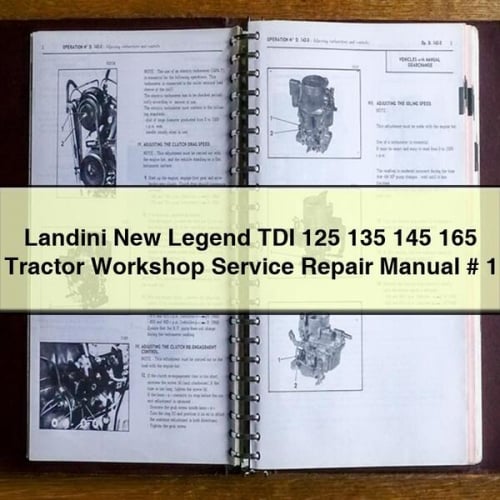 Landini New Legend TDI 125 135 145 165 Traktor-Werkstatt-Service-Reparaturhandbuch Nr. 1