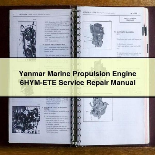 Yanmar Marine Propulsion Engine 6HYM-ETE Service Repair Manual Download PDF