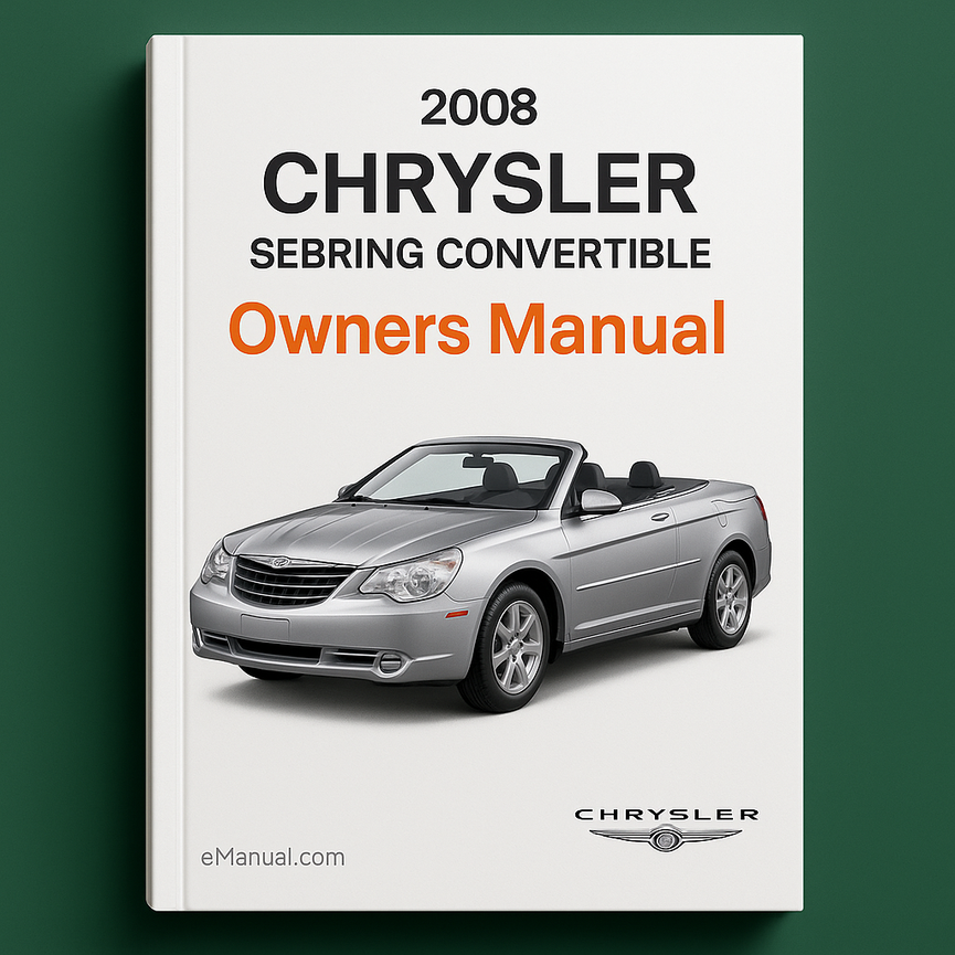 2008 Chrysler Sebring Convertible Owners Manual