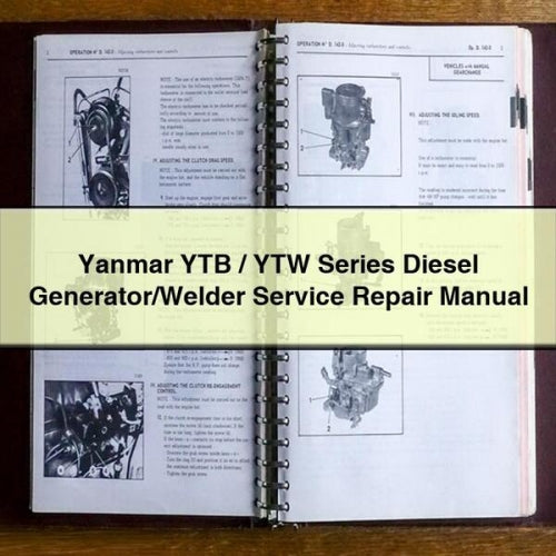 Yanmar YTB / YTW Series Diesel Generator/Welder Service Repair Manual Download PDF