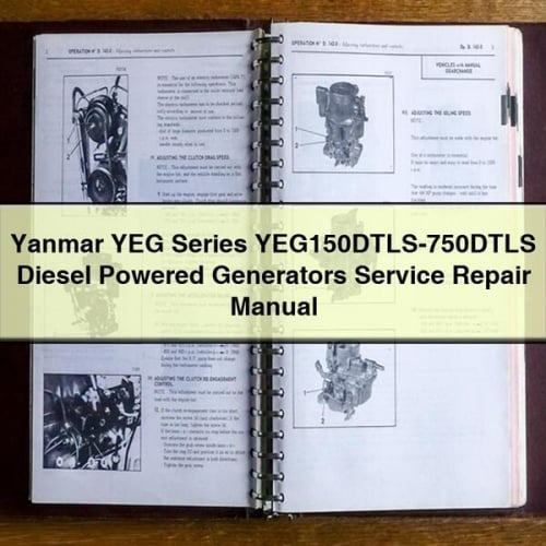 Yanmar YEG Series YEG150DTLS-750DTLS Diesel Powered Generators Service Repair Manual Download PDF