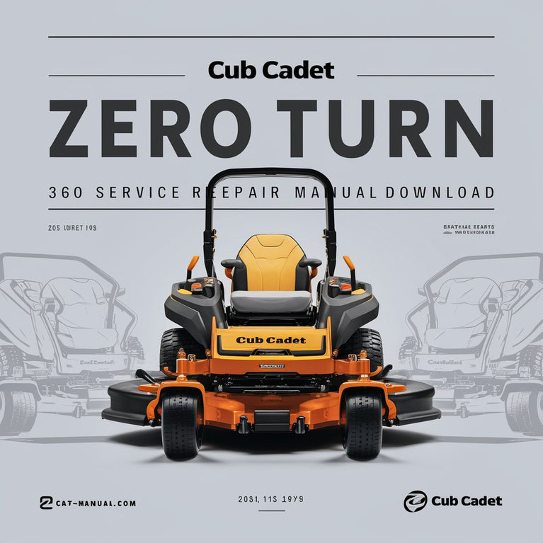 Cub Cadet Z Series Zero Turn 360 Service Repair Manual -Z-42 Z-48 Z48L Z-54 Z-54L Z-16 Z-180 Z-180L Z-200 Z-220 364 365 365L ZT-1850 ZT-2150 ZT-2250