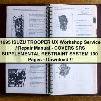 1995 Isuzu TROOPER UX Workshop Service/Repair Manual-COVERS SRS SUPPLEMENTAL RESTRAINT System 130+ Pages-