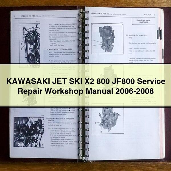 KAWASAKI JET SKI X2 800 JF800 Service Repair Workshop Manual 2006-2008