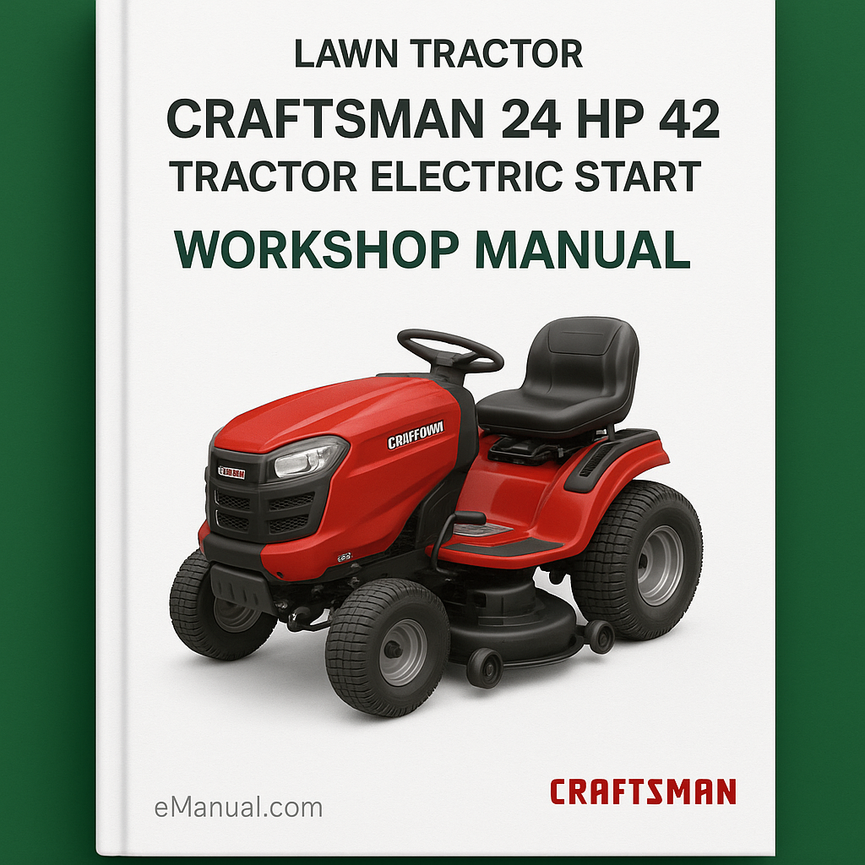CRAFTSMAN LAWN Tractor 24 HP 42 Tractor Electric Start ....