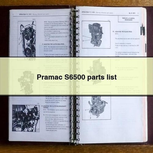 Pramac S6500 parts list