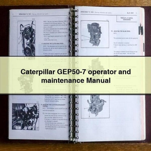 Caterpillar GEP50-7 operator and maintenance Manual PDF Download