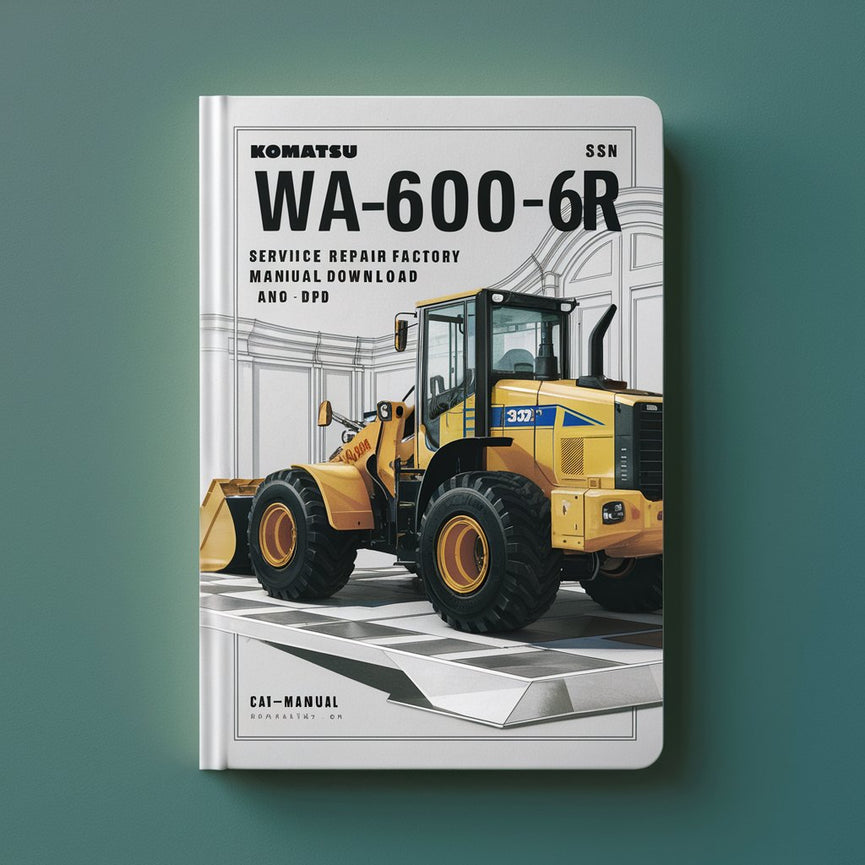 Descarga del manual de fábrica de reparación del servicio del cargador de ruedas Komatsu WA600-6R (SN: 65001 y superiores) PDF