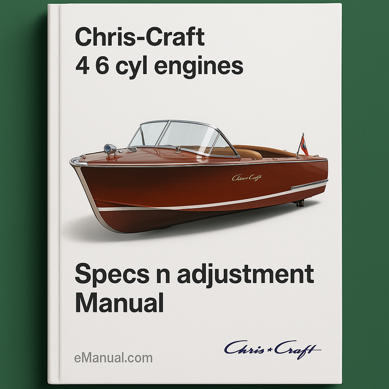 Chris Craft 4 6 cyl engines specs n adjustment Manual