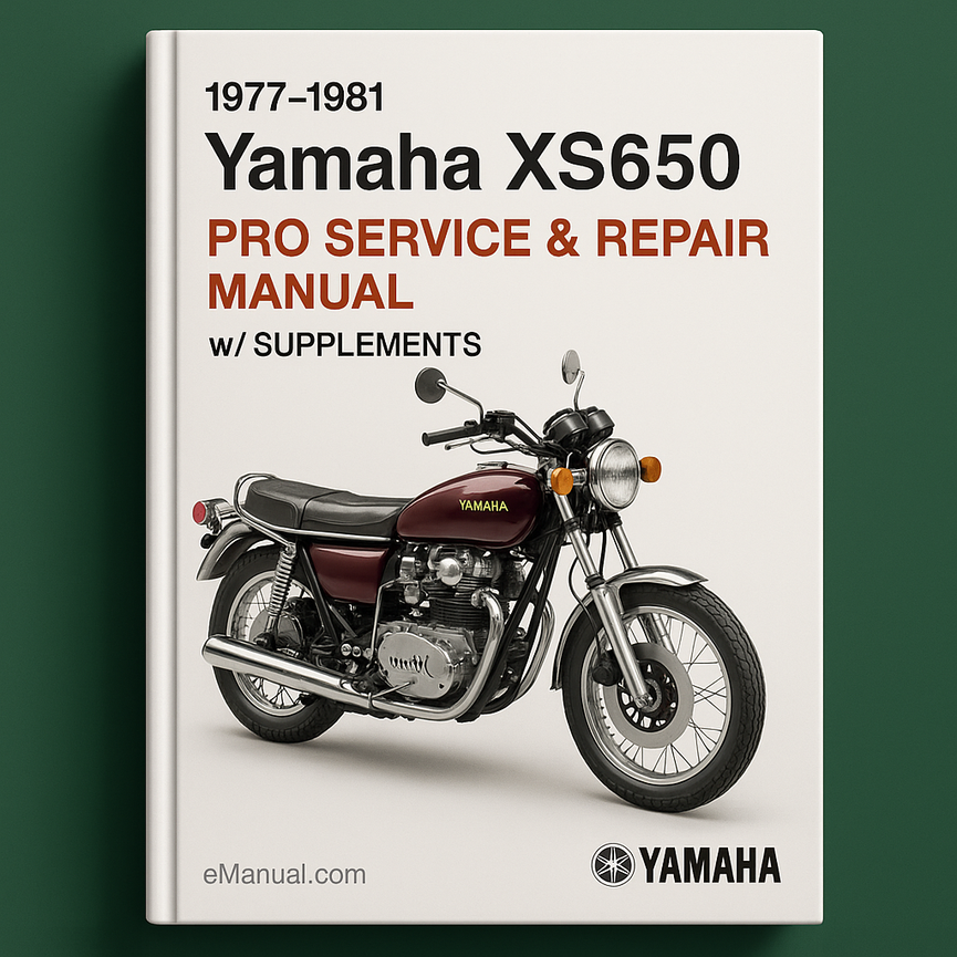 1977-1981 Yamaha XS650 Pro Service Repair Manual w/ Supplements