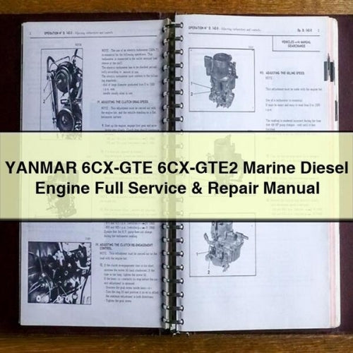 YANMAR 6CX-GTE 6CX-GTE2 Marine DIESEL Engine Full Service & Repair Manual PDF Download