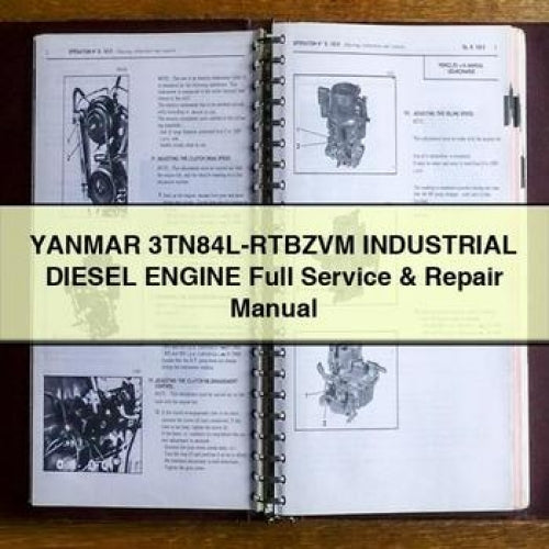 YANMAR 3TN84L-RTBZVM Industrial Diesel Engine Full Service & Repair Manual PDF Download