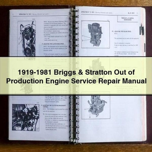 1919-1981 Briggs & Stratton Out of Production Engine Service Repair Manual