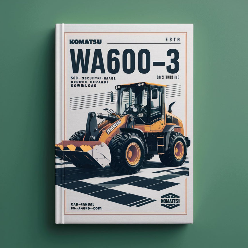 Komatsu WA600-3 Wheel Loader (-50 SPECIFICATION) Service Repair Manual  (SN: 50363 and up)