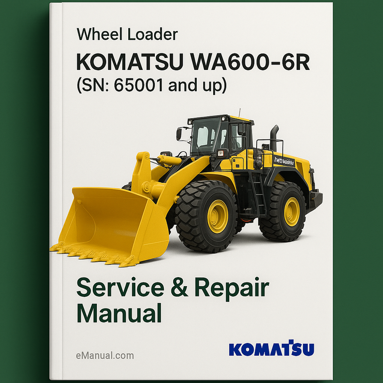 Komatsu WA600-6R Wheel Loader Service Repair Manual (SN: 65001 and up)