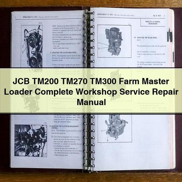 JCB TM200 TM270 TM300 Farm Master Loader Manual completo de reparación del servicio de taller Descargar PDF